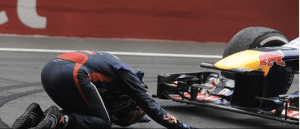 Vettel bows before his championship-winning Red Bull F1 car