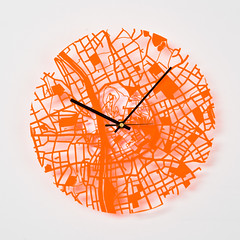 "Streets Clock Acrylic Orange 2" by Individual Design is licensed under CC BY 2.0